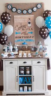 2nd Birthday Decoration Ideas At Home For Boy Milk And Cookies 2nd Birthday Party Kara S Party Ideas Cookie Birthday Party Cookie Party 2nd Birthday Parties