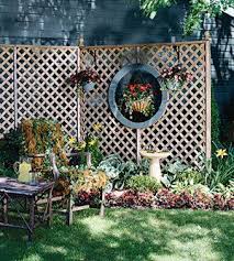 Fence Me In On Pinterest Wood Fences Privacy Fences And Fencing Lattice Garden Backyard Trees Outdoor Gardens