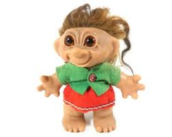 Vintage Red Green 8 Inch Thomas Dam Troll With Long Hair Made In Denmark  Vintage Girl Troll
