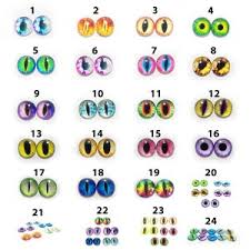 Blaue Glasaugen Cabochons in den Größen 6 mm bis 40 mm Drache Katzenaugen  Monster iris Frosch Fantasy Tieraugen 111