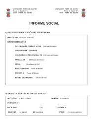 El informe social es un documento técnico específico de la profesión del trabajo social y que por lo tanto no puede ser expedido por otro profesional. Ejemplo De Un Informe Social En Trabajo Social Compartir Ejemplos