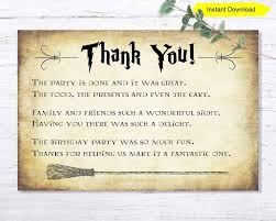 Thank you also for the best birthday gift and wishes ever! Birthday Thank You Card Instant Download Printable Digital Invite Invitation Insert Fill In The Blank Wizard Magical Halloween Easy In 2021 Birthday Thank You Cards Birthday Thank You Digital Invitations
