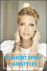 Fair skinned ladies will love this platinum blonde hue that's so light and lovely against a spikey 'do. 20 Short Spiky Hairstyles For Women Stylendesigns