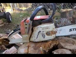 16 bar, picco super full chisel non low kickback chain. Stihl 024 Av Start And Run Youtube