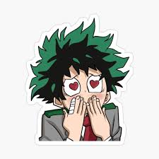 my hero academia kawaii deku sticker by little oni anime printables cute stickers anime stickers