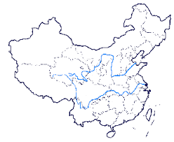 China blank map with two main rivers in china, the yangtze river and the yellow river. China Blank Map Blank Map Of China Outline Map Of China China Travel Map