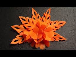 Carrot Flower Lamduan Beginner S Lesson 9 Mutita Thai Art Of Fruit Vegetable Carving Garnish Vegetable Carving Fruit And Vegetable Carving Amazing Food Art