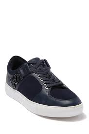 Suede Leather Sneaker In Blue Canna Di Fucile