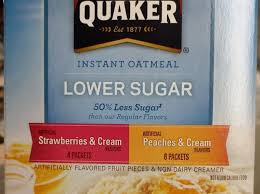 2017 marks 140 years of the quaker oats company. Lower Sugar Instant Oatmeal Peaches And Cream Nutrition Facts Eat This Much