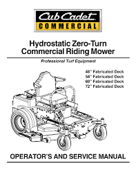 Cub cadet dealer to have the transmission drive belt replaced set the tractor's parking brake before removing the jumper cables, in reverse order of connection. Cub Cadet Tank M60 Kh Service Manual Manualzz