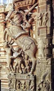 Sri Ranganathaswamy Tapinaginin Monolitik Sutunlari Tamil Nadu Hindistan Hindistan Bayragi Hindistan