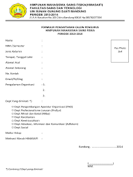 Demikian contoh format formulir pendaftaran anggota pramuka terbaru yang dapat saya bagikan semoga bermanfaat. Struktur Organisasi Uin Sunan Gunung Djati Bandung