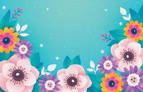 Blue and purple flowers background. Blue And Purple Flowers Card Freevectors