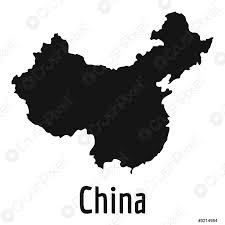 To print this map of china, click on. China Karte Im Schwarzen Vektor Einfach Stock Vektorgrafi Crushpixel