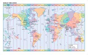 Ahead of utc (coordinated universal time). World Time Zone Wall Map By Geonova Mapsales Com