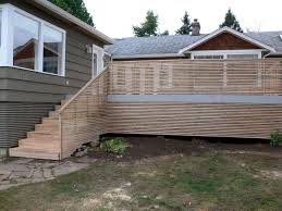 Stratco horizontal slat fencing is an innovative, easy to install aluminum slat fencing system quickscreen plus slat fence panel box this box contains the slats, centre support rail and fixings for. Modern Exterior Deck Stairs Horizontal Pickets Google Search Deck Railing Design Railing Design Deck Railing Images