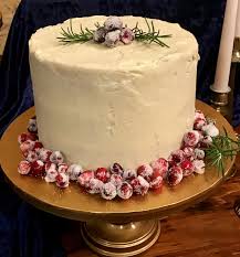 Chill your cake layers in the freezer for about 20 minutes before assembling the cake, to make it easier to stack and frost.; Winter Wedding Cake Vanilla Cake With Swiss Meringue Vanilla Bean Buttercream Rosemary Sugared Cranberries Vanilla Bean Cakes Cake Cake Recipes