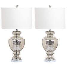 Safavieh Lighting 28 Inch Morocco Mercury Glass Table Lamp Set Of 2 15 X15 X28 Mercury Glass Table Lamp Lamp Sets Glass Table Lamp