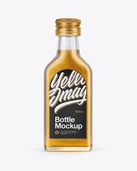 Glass Bottle Mockup Front View In Bottle Mockups On Yellow Images Object Mockups Bottle Mockup Mockup Free Psd Mockup Psd