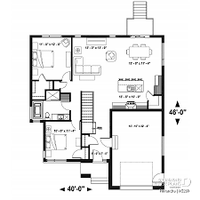 For maximum interaction, select a large kitchen floor plan that features an open layout so the chef of the house isn't left out of whatever fun is happening in the main living area. House Plan 2 Bedrooms 1 Bathrooms Garage 3289 Drummond House Plans