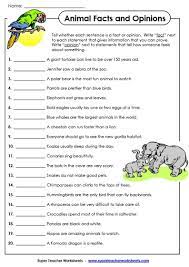 Fact And Opinion Worksheets