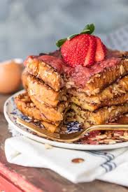 This French Toast With Almond Milk Is A Great Dairy Free French Toast Recipe For Those With Lactos Almond Milk French Toast Roasted Strawberries Almond Recipes