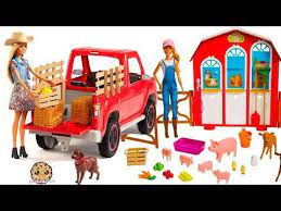Barbie Sweet Orchard Farm Animal Truck Sets Review Video Youtube Nostalgic Toys Barbie Toys Doll Clothes Barbie
