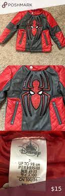 Disney Marvel Size 3 Spider Man Leather Jacket Men S Leather Jacket Leather Jacket Leather Men