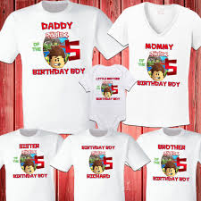 Roblox Birthday Shirt Roblox Family Shirts Party Custom Age Name Family Custom Name Family Birthday Shirts Birthday Shirts Family Shirts