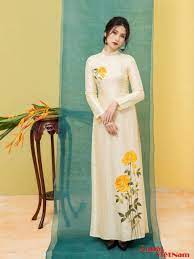Thân áo dài được may vừa vặn, ôm sát thân của người mặc, ở phần eo được chiết lại (hai bên ở thân sau và hai bên ở. Ao Dai Truyá»n Thá»'ng Mau Vang 03 Ao Dai Viá»‡t Nam
