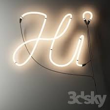 3d Models Street Lighting Hi Neon Sign Neonovye Vyveski Modeli