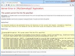 Solved Windows Identity Foundation The System Cannot Find The File Specified Duncan Smart S Blog