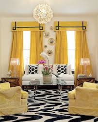 Living Room Black And Beige Curtains Love The Black Yellow And White Love The Style Of The Curtains Stylish Living Room Yellow Living Room Curtains Living Room
