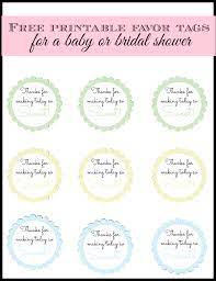 These baby shower favor tags make any baby shower just a little sweeter! Free Printable Baby Shower Favor Tags In 20 Colors Simple Baby Shower Baby Boy Shower Favors Baby Shower Favor Tags