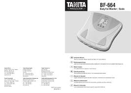 Tanita Bf 664 Users Manual Manualzz Com