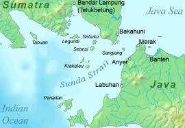 Bujangga manik, which was written on 29 palm leaves and kept in the bodleian library in oxford since 1627, mentioning more than 450 names of places, regions, rivers and mountains situated on java island, bali island and sumatra island. Sunda Strait