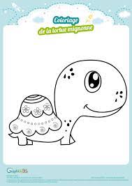 L'activité du mercredi : le coloriage de la tortue mignonne - GraphiCK-Kids