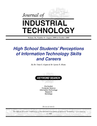 Analyze the effectiveness of the company's calculate and interpret various financial and operating ratios used in business. Pdf High School Students Perceptions Of Information Technology Skills And Careers