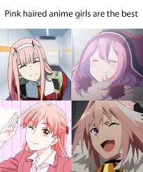 Search, discover and share your favorite pink anime gifs. Pink Haired Anime Grills Are The Best Anime Girls Comparison Parodies Know Your Meme