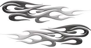 Black And White Flames Black To White Fade Tribal Flame Decals Motorcycle Truck Car Atv Etc 3 Quot H X 12 Quot W Flame Decals Tribal Tribal Decals