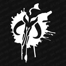 Mandalorian Mythosaur Symbol Splatter Vinyl Decal Mandalorian Symbol Vinyl Decals Star Wars Images