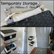 Basket On Command Hook For Mittens And Hats Organizing Your Home Storage Home Organization