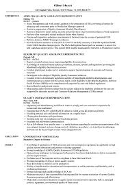 Plenty of quality control resume examples and templates you can use to make your next career move. Quality Assurance Representative Resume Samples Velvet Jobs