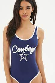 From Our Nfl Collection This Knit Dallas Cowboys Bodysuit Is Complete With A Cursive Cowboys Dallas Cowboys Outfits Dallas Cowboys Women Plus Size Swimsuits