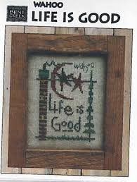 I mounted the stitching on sticky board. Bent Creek Wahoo Life Is Good Cross Stitch Pattern 123stitch