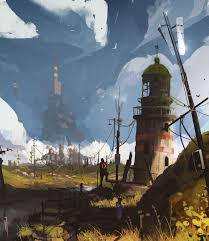 Neighbours Ismail Inceoglu On Artstation At Https Www Artstation Com Artwork Eawov Environment Concept Art Sci Fi Concept Art Concept Art