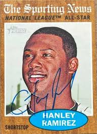 Hanley Ramirez Signed 2011 Topps Heritage A/S Baseball Card
