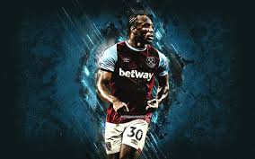 Michail antonio ready to switch national allegiance from england to jamaica. Download Wallpapers Michail Antonio West Ham United Fc English Footballer Midfielder Blue Stone Background Football Premier League England For Desktop Free Pictures For Desktop Free