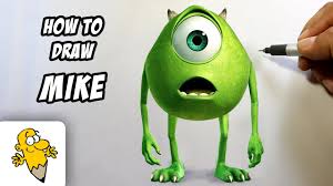 How To Draw Mike Wazowski In 3d Monster University Drawing Tutorial Youtube All monsters in their world collect the screams of frightened human children for their main power source. how to draw mike wazowski in 3d monster university drawing tutorial