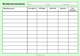 Check spelling or type a new query. Medikamentenplan Pdf Vorlage Zum Ausdrucken